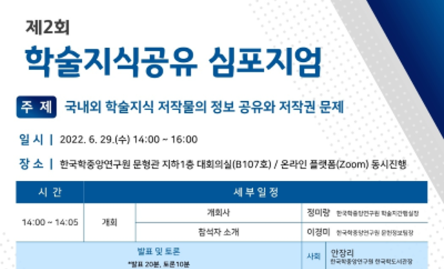 한국학중앙연구원, 학술지식 저작물 저작권 보호와  공유의 가능성을 함께 논하다
