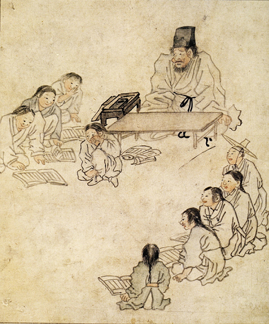 그림 4 김홍도, 서당