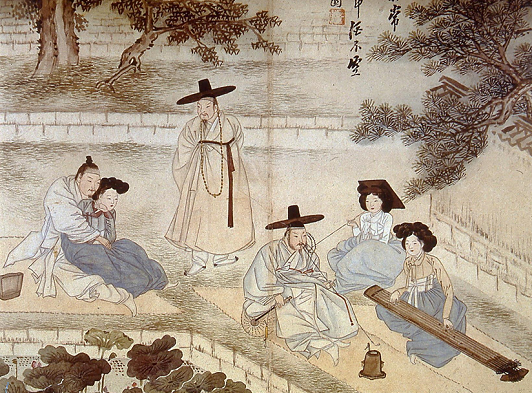 그림 5 신윤복, 청금상련(聽琴賞蓮)