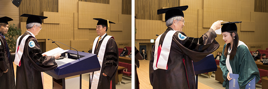 한국학대학원 2018년도 전기 학위수여식 개최 기념사진