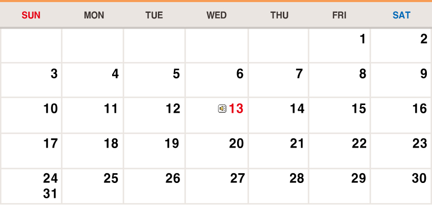 2019년 3월 달력 이미지