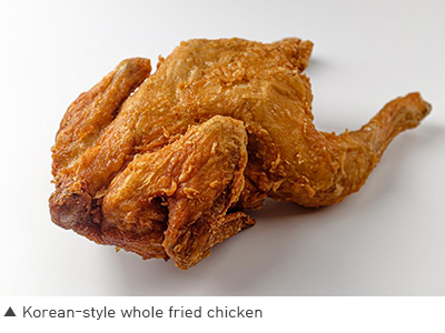 Korean-style whole fried chicken