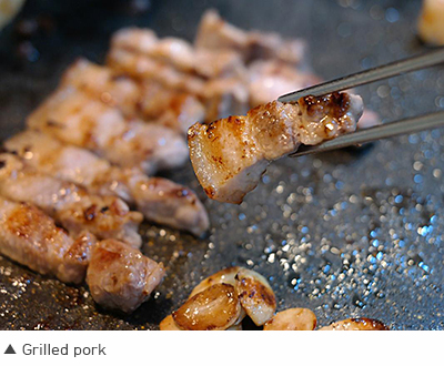 Grilled pork