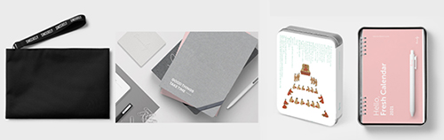 이벤트 선물 다이어리패키지.
